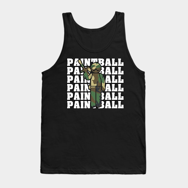 Camouflage Paintball Player Tank Top by RadStar